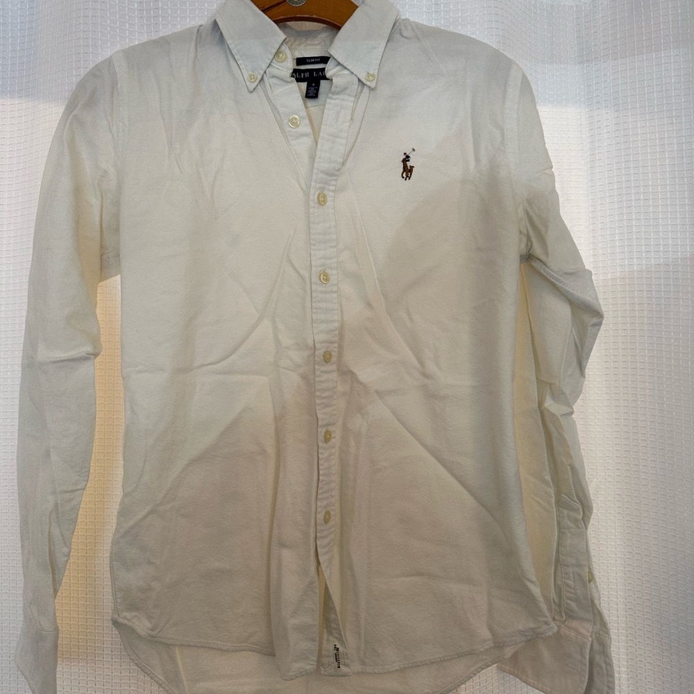 Polo white collared button down